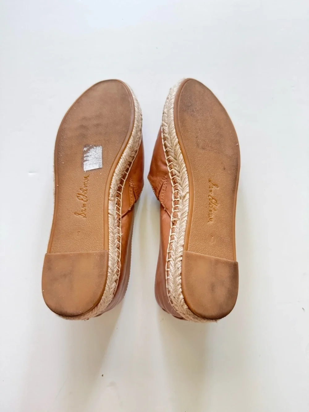 Sam Edelman Kesia Tan Leather Espadrille Flats size 8